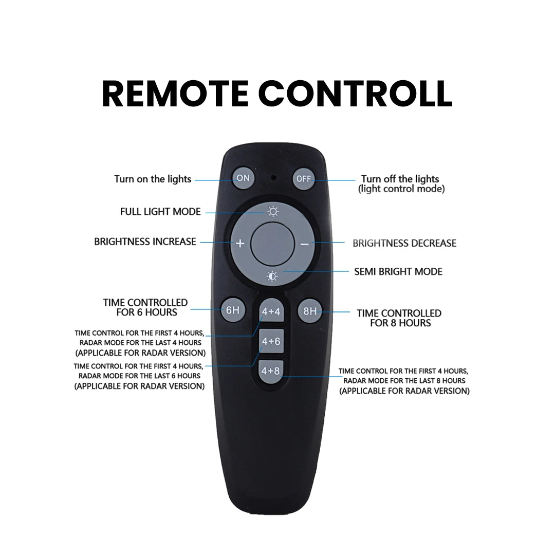 solar flood light remote