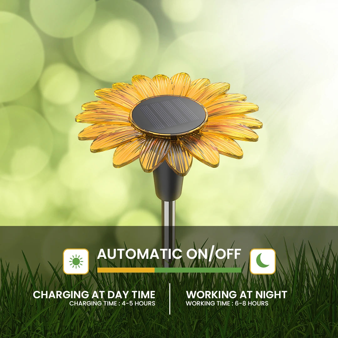 sun flower automatic solar light