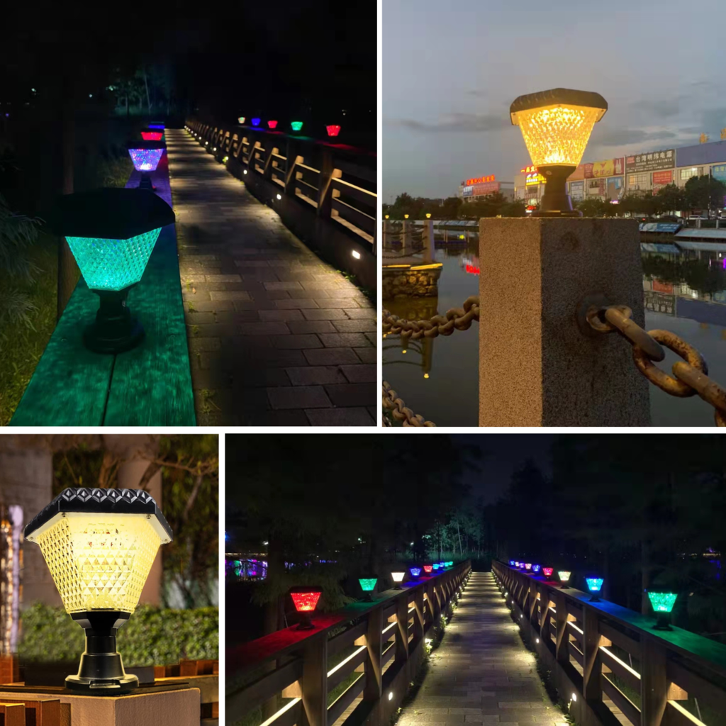 solar pillar lights outdoor