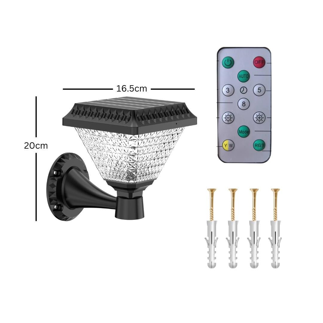 Hardoll 10W Solar Lights for Home Outdoor Garden 33 LED Waterproof Wall Lamp (Wall) (Refurbished) - Hardoll