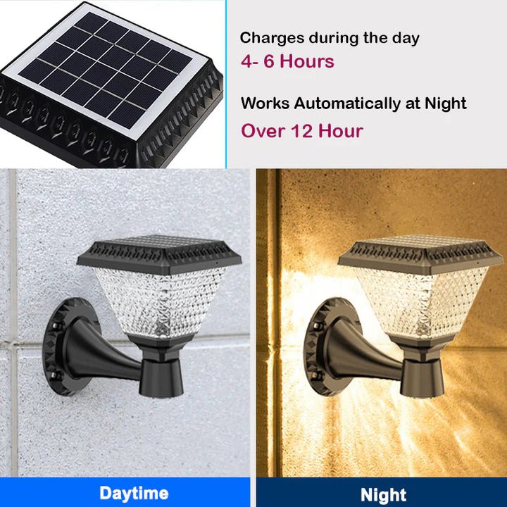 Hardoll 10W solar wall light outdoor Garden 33 LED Waterproof Wall Lamp (Wall) - Hardoll