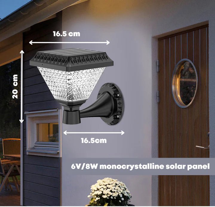 Hardoll 10W solar wall light outdoor Garden 33 LED Waterproof Wall Lamp (Wall) - Hardoll