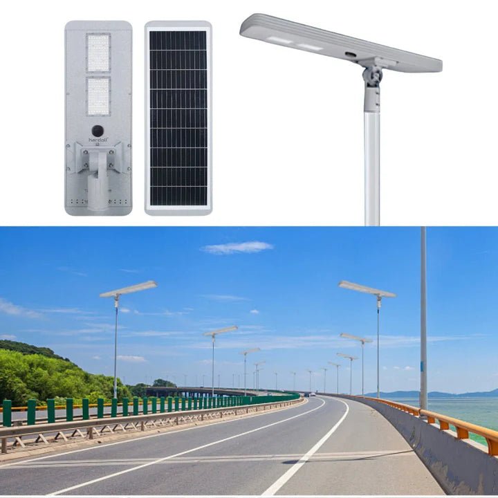 Hardoll 150W All in One Solar Street Light LED Waterproof Outdoor Lamp for Home Garden with Aluminium Body - Hardoll