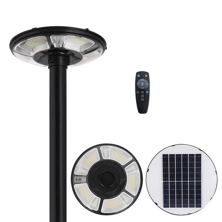 Hardoll 300W Solar UFO Light for Home Garden LED Waterproof Outdoor Lamp (Cool White+RGB)(Pole not included)(Refurbished) - Hardoll