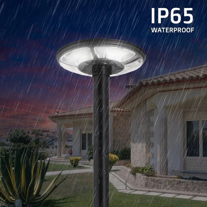 Hardoll 300W Solar UFO Light for Home Garden LED Waterproof Outdoor Lamp (Cool White+RGB)(Pole not included)(Refurbished) - Hardoll