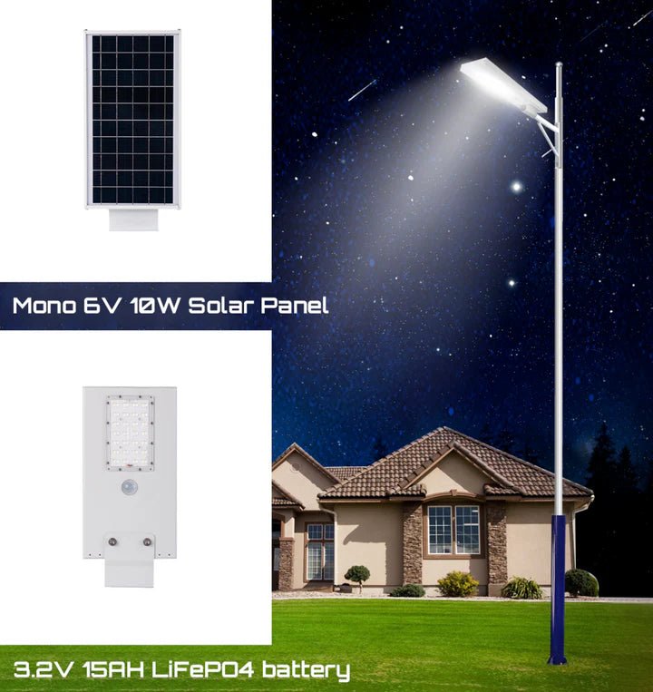 Hardoll 30W All in One Solar Street Light LED Outdoor Waterproof Lamp for Home Garden (Cool White) (Pack of 1) - Hardoll