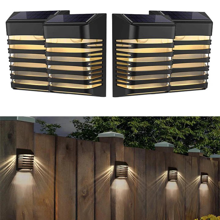 Hardoll 4 LED Solar Outdoor wall Lights for Home Waterproof Garden Outdoor Decorative Lamp(Pack of 1) - Hardoll