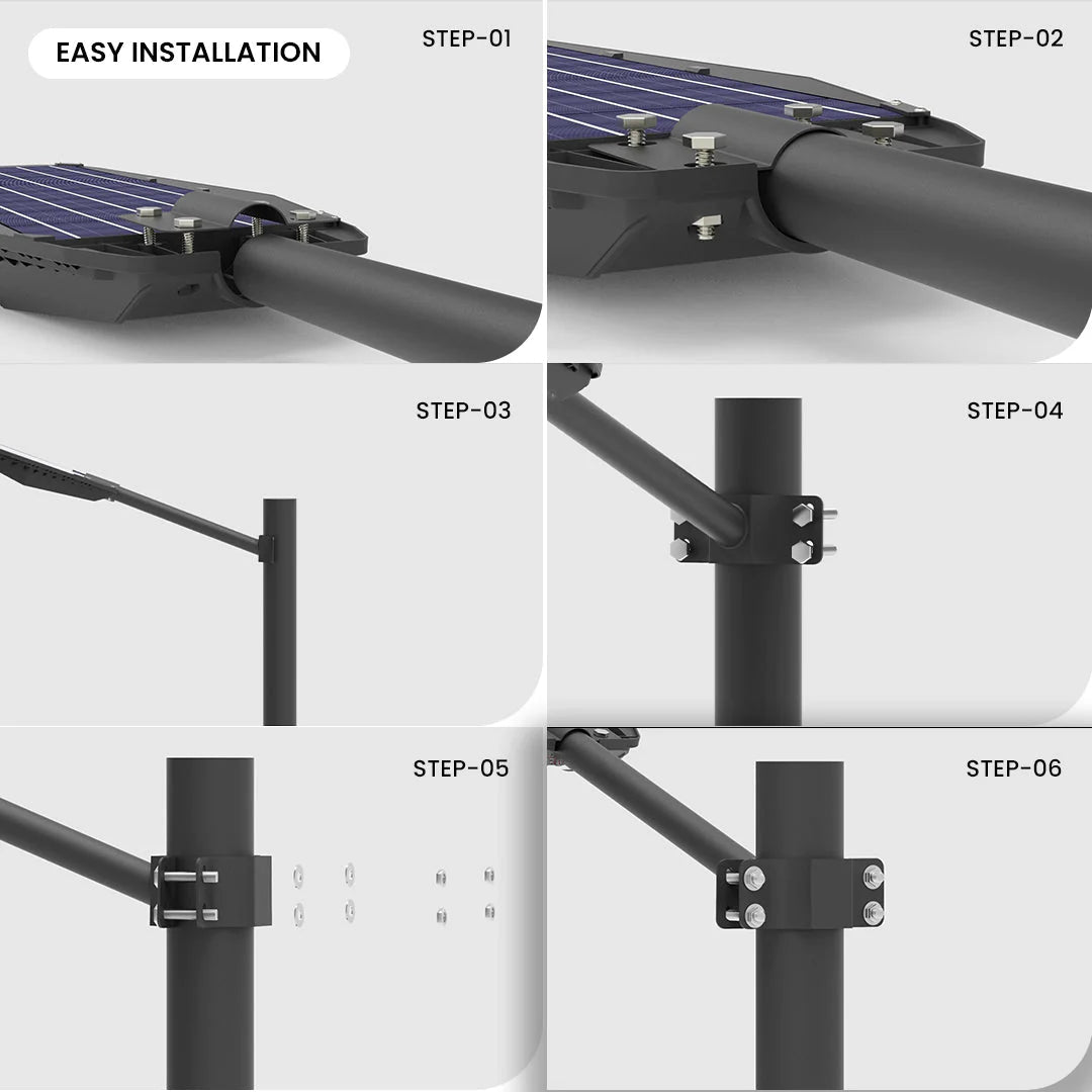 Hardoll 500W All in One Solar Street Light LED Outdoor Waterproof Lamp for Home Garden (ABS - Pack of 1) - Hardoll