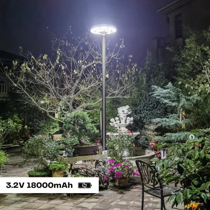 Hardoll 500W Solar UFO Light for Home Garden LED Lamp Waterproof Outdoor Lantern Lamp(Cool White)(Pole not Included) - Hardoll