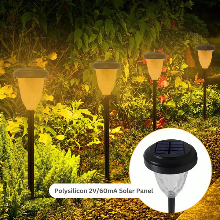 Hardoll LED Home Solar Spike Lights for Outdoor Garden Waterproof Pathway Lamp Decoration(Pack of 1 - Warm White)(REFURBISHED) - Hardoll