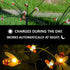 Hardoll Outdoor Solar Garden Lights 24 LED Stake Honey Bee Lamp for Home Garden Waterproof Decoration (Warm White - Set of 4x1) - Hardoll