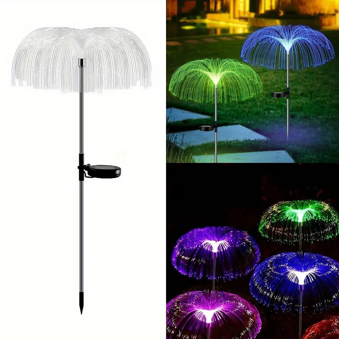 Hardoll Solar Decorative Jellyfish Light 7 Color Changing Waterproof Outdoor Garden Pathway Lawn Driveway(Metal Stake,Pack of 1) - Hardoll