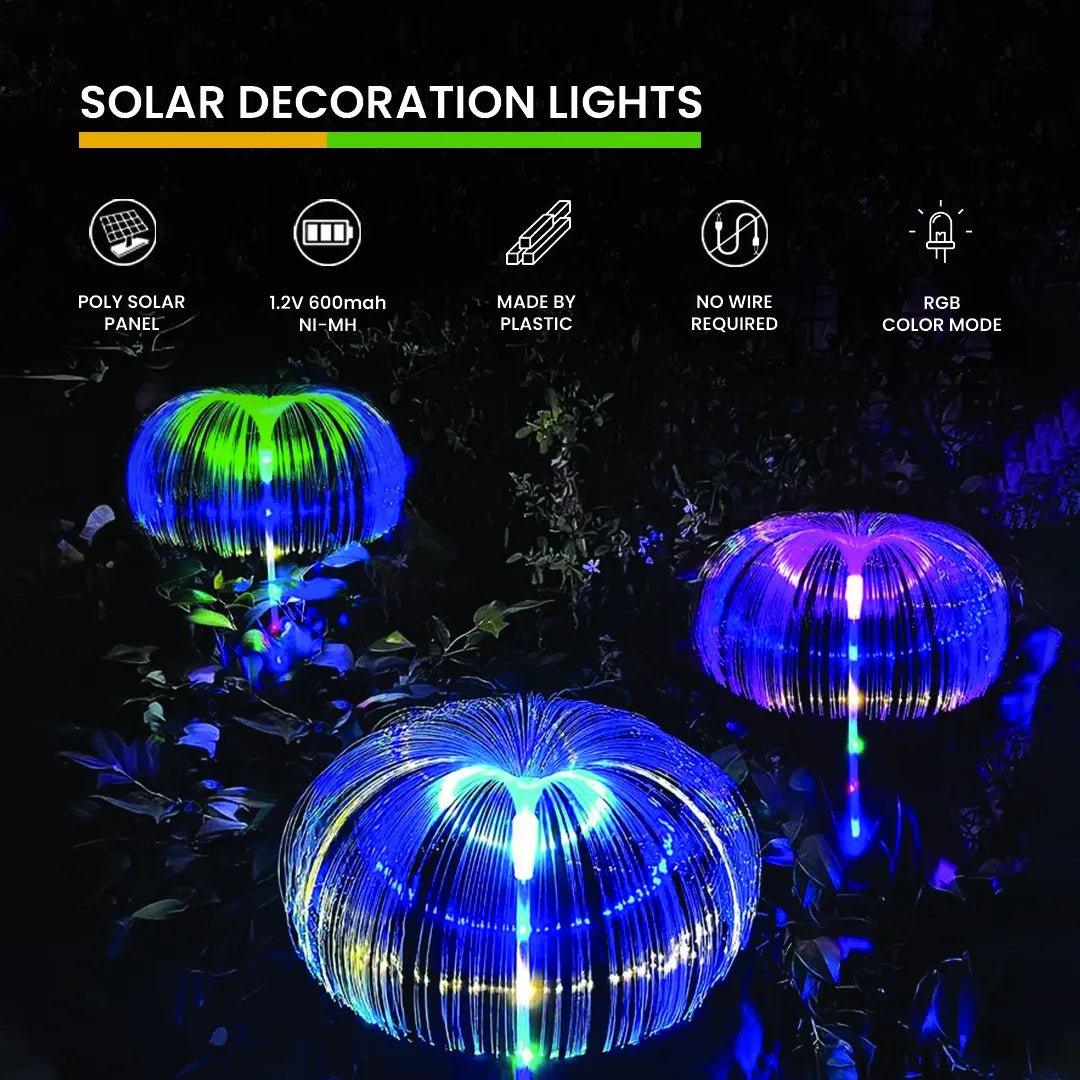 Hardoll Solar Decorative Jellyfish Light LEDs on The Stake 7 Color Changing Waterproof Outdoor Home Garden Pathway Lawn Driveway(Pack of 1) - Hardoll