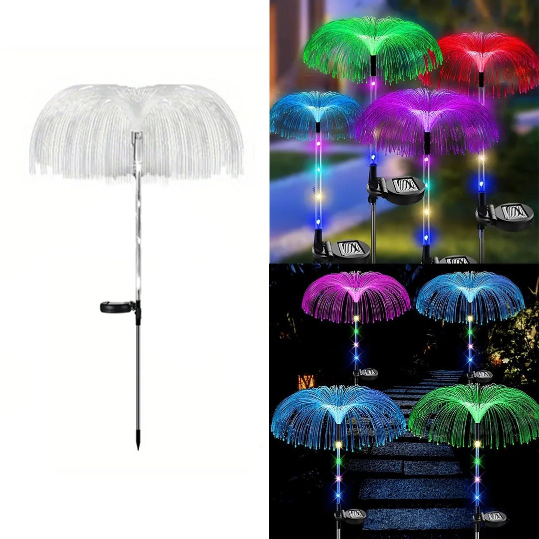 Hardoll Solar Decorative Jellyfish Light LEDs on The Stake 7 Color Changing Waterproof Outdoor Home Garden Pathway Lawn Driveway(Pack of 1) - Hardoll