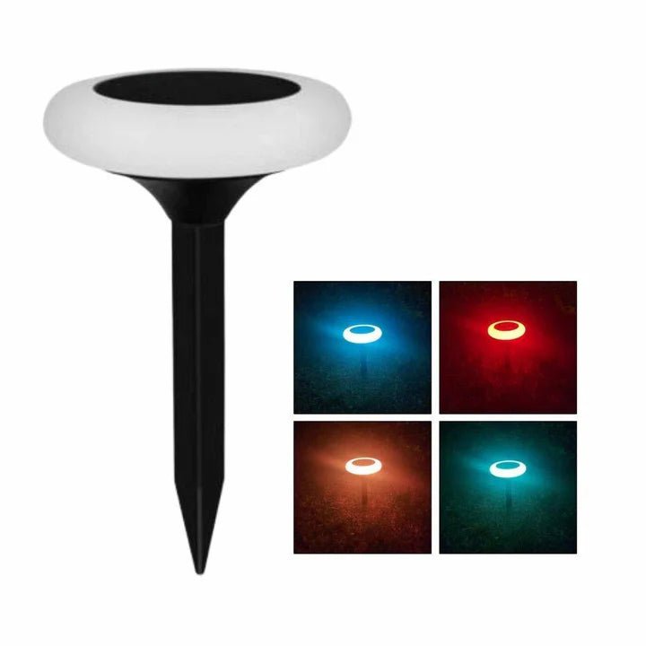 Hardoll Solar Decorative Lights for Home Garden Outdoor Color Changing Disk Shaped Waterproof LED Lamp (Refurbished) - Hardoll