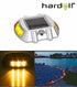 Hardoll Solar Dock Light for Home 6 LED Lamp Waterproof Step Pathway Lights for Driveway and Outdoor for Garden (Yellow Flashing) - Hardoll