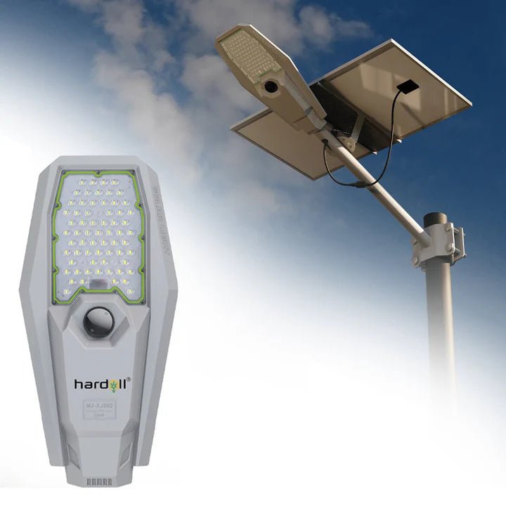 Hardoll Solar Integrated Street Light 200W with Remote Controlled - Cool White, Waterproof for Outdoor Walkways and Home Garden (Pack of 1) - Hardoll