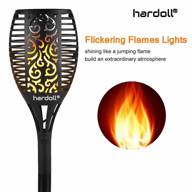 Hardoll solar lamps for garden for Home Waterproof Flickering Flames Torches Outdoor Landscape Lights for Decoration for Garden - Hardoll