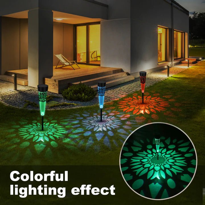 Hardoll Solar LED Decorative Light Waterproof Pathway Lamp for Outdoor Garden(Pack of 1 - Warm White &RGB) (Refurbished) - Hardoll