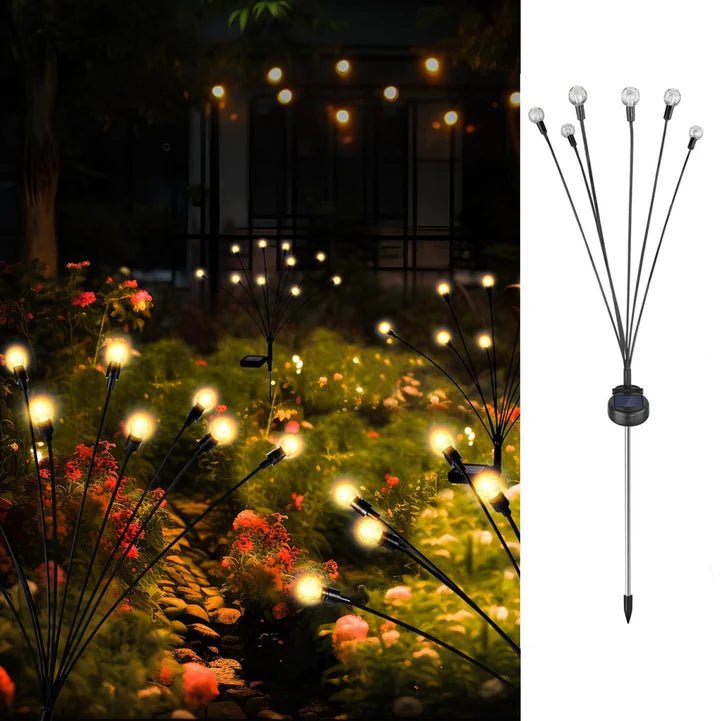 Hardoll Solar Lights Outdoor 6 LED Crystal Lamp for Home Garden Waterproof Decoration (Warm White - Pack of 1) (Refurbished) - Hardoll