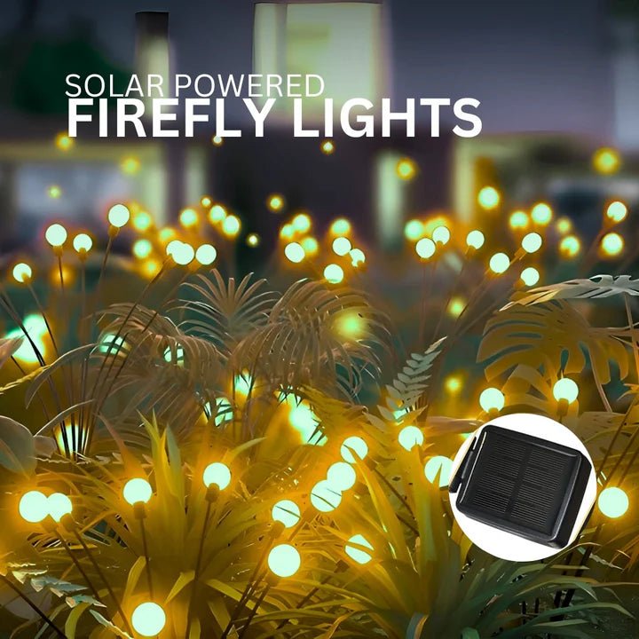 Hardoll Solar Lights Outdoor 6 LED Firefly Lamp for Home Garden Waterproof Decoration (Warm White - Pack of 1)(Refurbished) - Hardoll