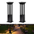 Hardoll Solar Outdoor Square Bollard LED Garden Lights for Waterproof Exterior Pathway Lamp Decoration(Pack of 1 - Warm White,Height=60cm) - Battery Replaceable - Hardoll