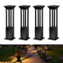 Hardoll Solar Outdoor Square Bollard LED Garden Lights for Waterproof Exterior Pathway Lamp Decoration(Pack of 1 - Warm White,Height=60cm) - Battery Replaceable - Hardoll