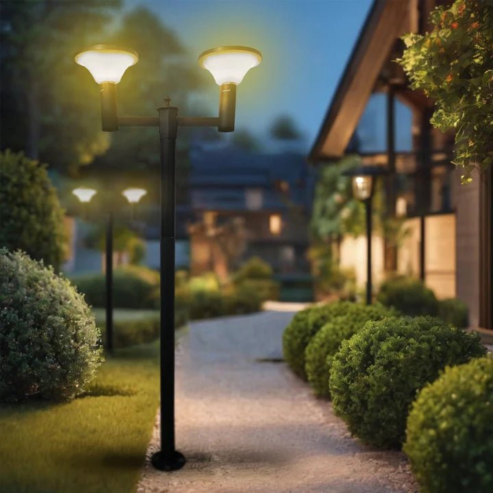 Hardoll Solar Pillar Gate Lamp Pole (Black) - Hardoll