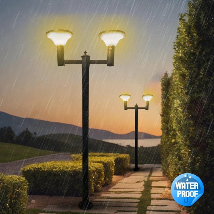 Hardoll Solar Pillar Gate Lamp Pole (Black) - Hardoll