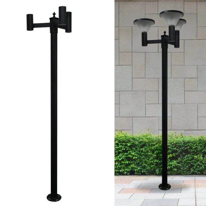 Hardoll Solar Pillar Gate Lamp Pole with 3 Arm - 6FT - Hardoll