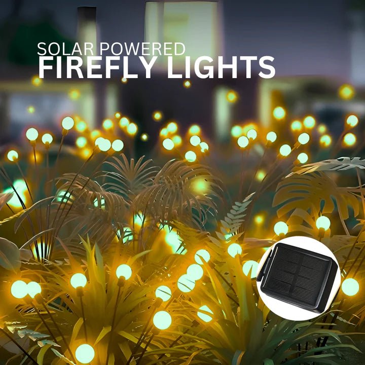 Hardoll Solar Powered Garden Decor 6 LED Firefly Lamp for Home Garden Waterproof Decoration (Warm White - Pack of 1) - Hardoll