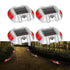 Hardoll Solar Road Stud Light 6 LED Lamp Waterproof Step Pathway Lights for Driveway and Outdoor(RED Flashing) - Hardoll