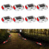 Hardoll Solar Road Stud Light 6 LED Lamp Waterproof Step Pathway Lights for Driveway and Outdoor(RED Flashing) - Hardoll