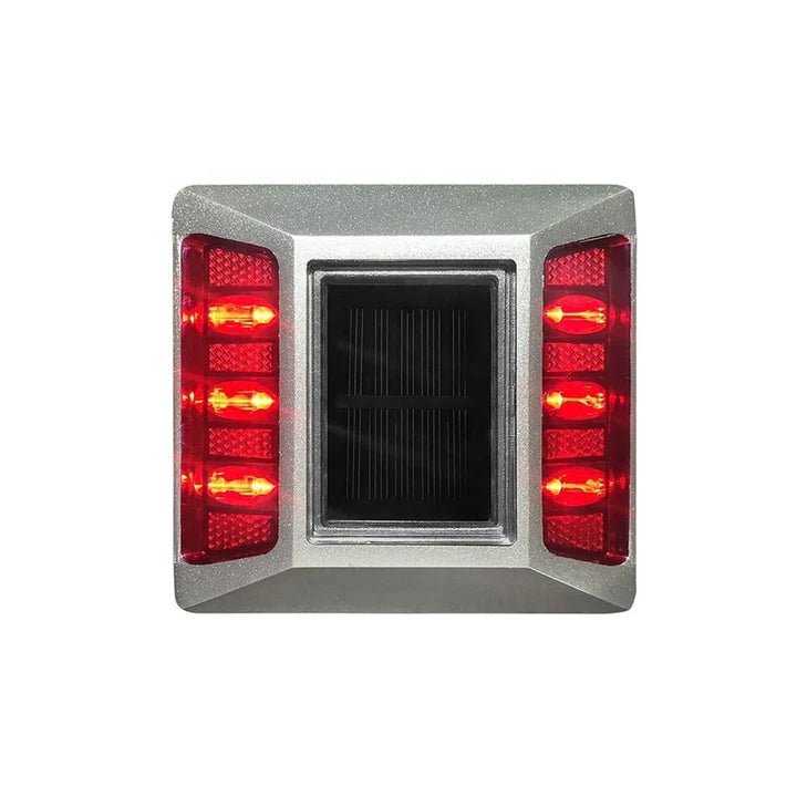 Hardoll Solar Road Stud Light for Home Garden Waterproof Outdoor Rechargeable 6 LED Lamp for Step Pathway Lights Security Driveway Lantern (Red Flashing) for Commercial Purpose - Pack of 1 - Hardoll