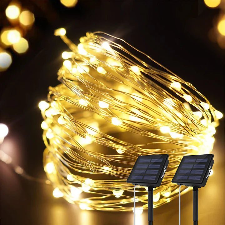 Hardoll Solar String Lights 200 LED Decorative Lighting for Garden, Home,Lawn, Party,Holiday,Indoor,Outdoor Waterproof(Warm White) - Hardoll