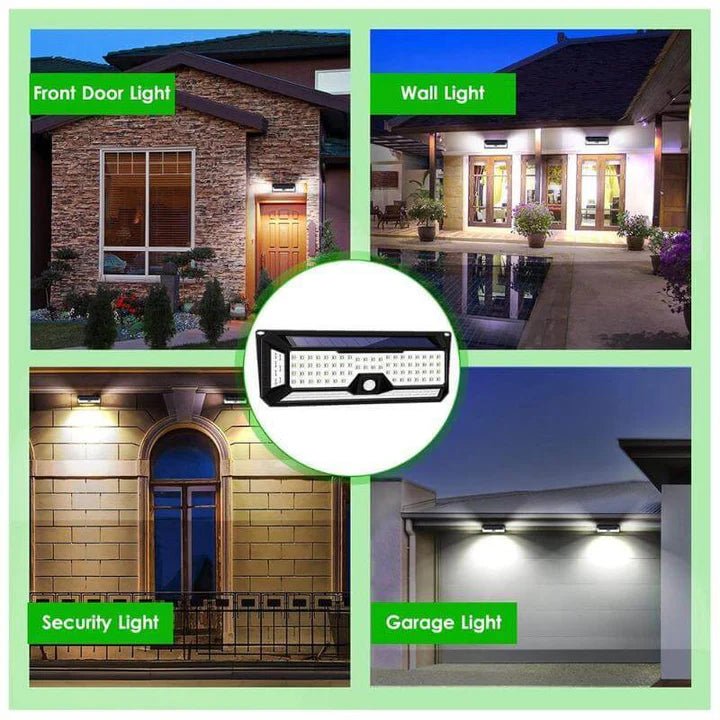 Hardoll Solar Wall Lights for Garden 136 LED Outdoor Motion Sensor Lamp for Home Waterproof (Refurbished) - Hardoll