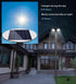 Hardoll UFO Solar Garden Lights for Home Garden LED Lamp Waterproof Outdoor Lantern Lamp 300W(Cool White)(Pole not included) - Hardoll